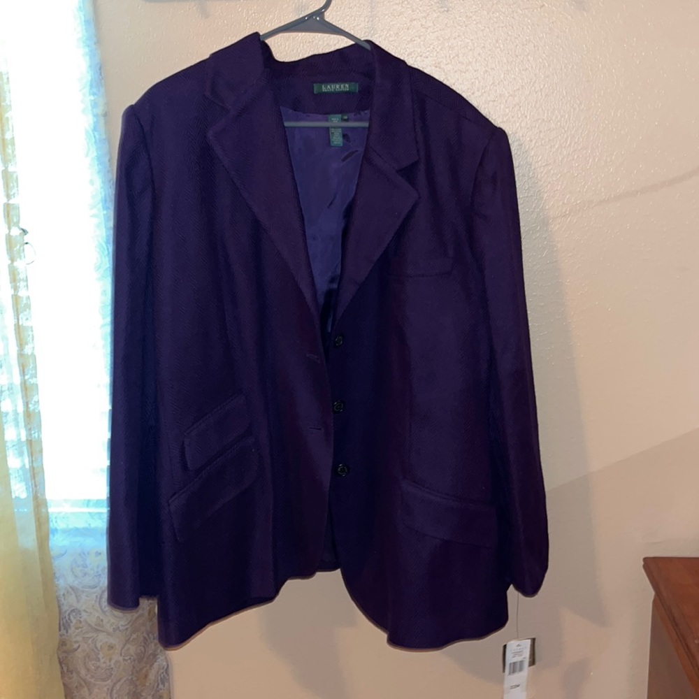 Lauren Ralph Lauren purple blazer.